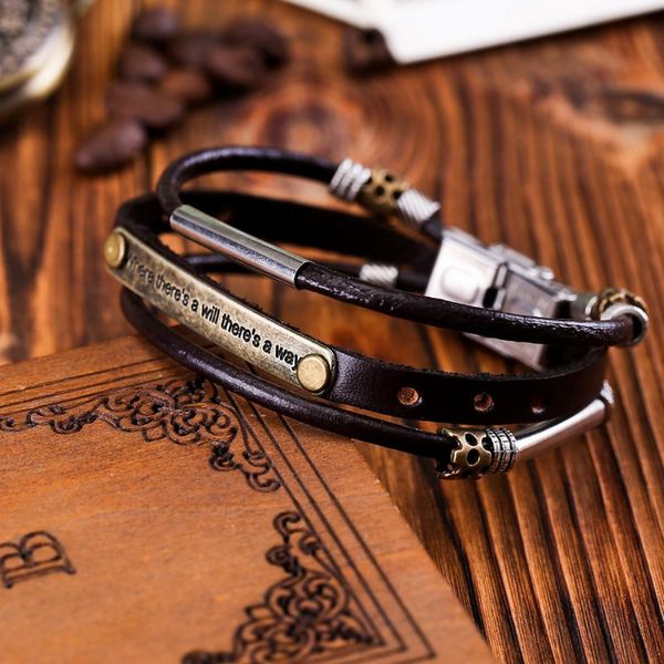 

men fashion casual three layered geometric as picture shape bracelet buckle about 20cm/7.9inch, Golden;silver