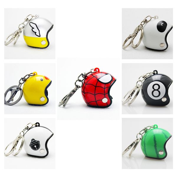 

car-styling car pendant motorcycle helmet keychain pendant classic key ring keyfob casque holder auto key chain keyring