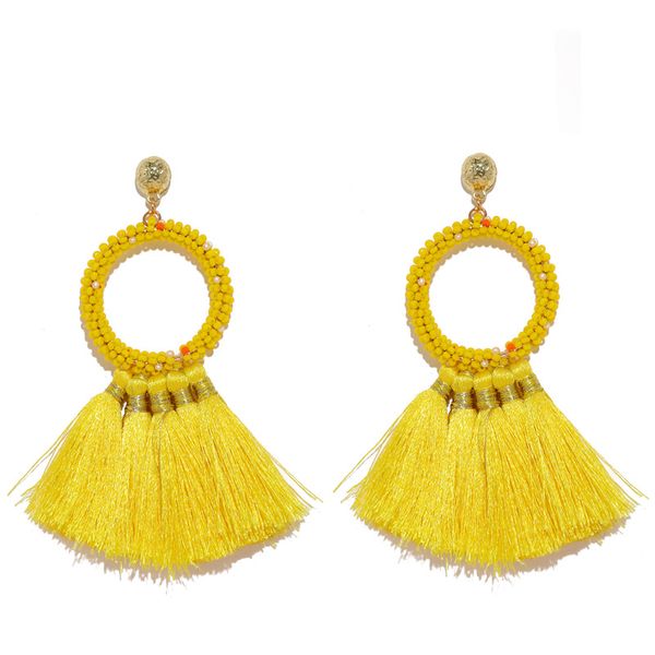 

европа сша темперамент популярные серьги ручной работы бисерные бусины кисточкой серьги женские творческой личности серьги подарок ювелирных, Silver