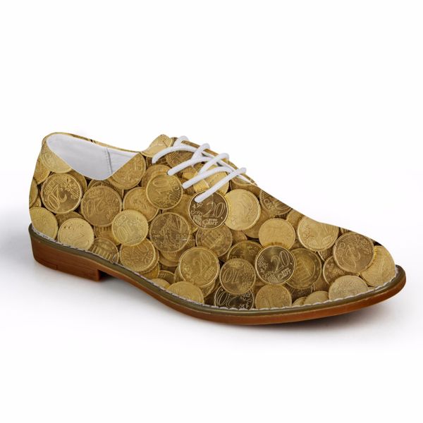

customized spring fashion coin 3d print men's business dress shoes lace-up flat leather shoes for men casual male oxfords shoes, Black