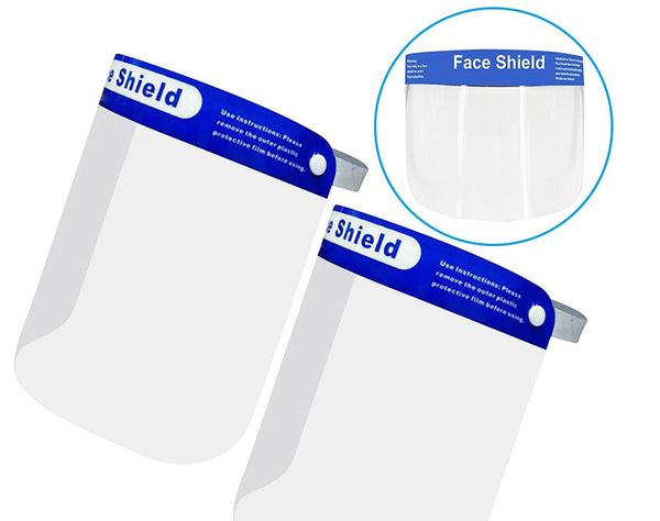 

Безопасность Faceshield прозрачный прозрачный ЭКО ПЭТ прозрачный пластик многоразовые защитные анти-всплеск и туман маска для защиты лица DHL