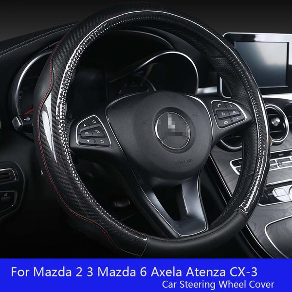 

shenlao 38cm auto car steering wheel cover for 2 3 6 axela atenza cx-3 cx-5 cx5 cx-7 cx-9 2015 2016 2017 2018