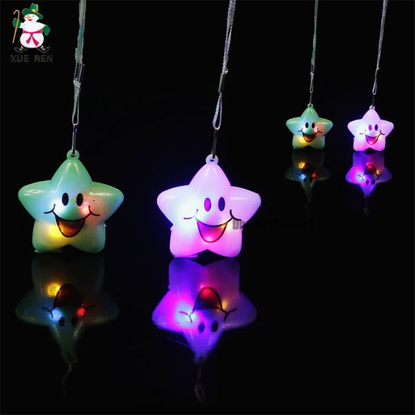 

4 colors led smile star toy flash light toy christmas supply phone pendant accessories led toys