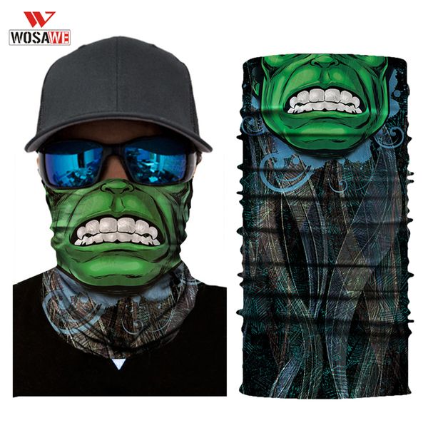 

wosawe motorcycle bandana balaclava 3d skull mask sottocasco moto headscarf mascara motocicleta neck warmer ski mask face shied