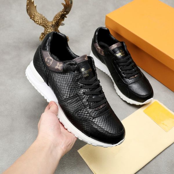 

mens 18 designer shoes louie vuiton run away sneakers runner shoes runner casual shoes size 38-45 19 louis vuitton, Black