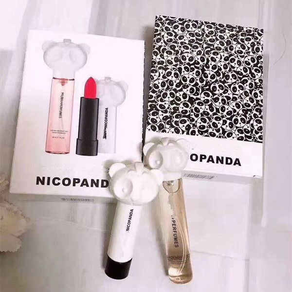 

Горячая Марка макияж M AC NICOPANDA матовый румяна левр помада + духи 20 мл 2 в 1 Макияж наб