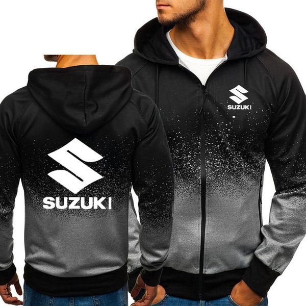 

hoodies men for car logo print casual hiphop harajuku gradient color hooded fleece sweatshirts zipper jacket man cloth y