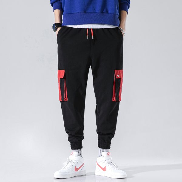 

2019 новые брюки high street модные мужские джинсы свободные посадочные шаровары черный цвет хип-хоп оборками джинсы для мужчин! j6838, Blue