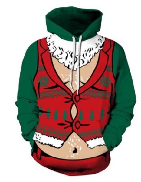 

men's hoodies & sweatshirts 3d print christmas hoody sweatshirt harajuku couple coat red autumn winter clothes wear, Black