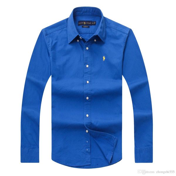

luxury designer shirt ralph lauren mens shirt embroidered pony logo long sleeve shirts comfort casual men polo shirt, White;black