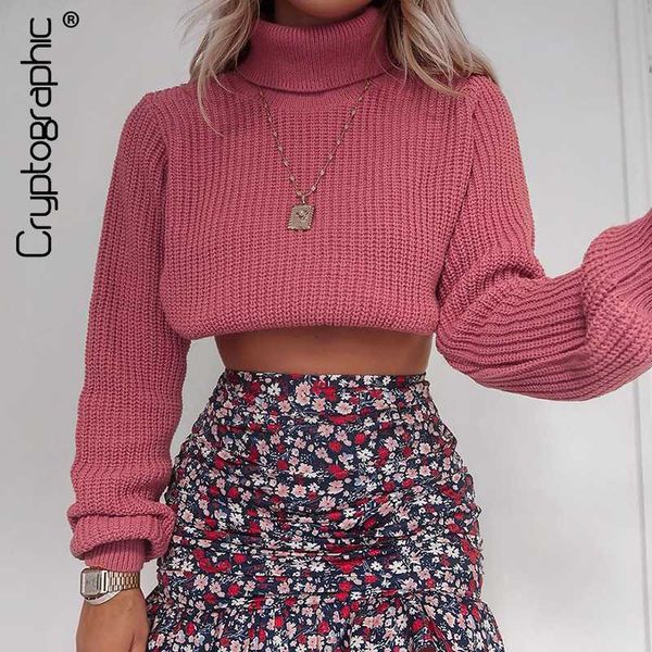 

new autumn winter turtleneck knitted sweaters pullovers long sleeve crop cropped sweater sueter mujer jumper, White;black