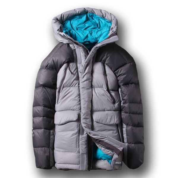 

winter men down jackets hooded outerwear down boys winter jackets snow-wear, Black