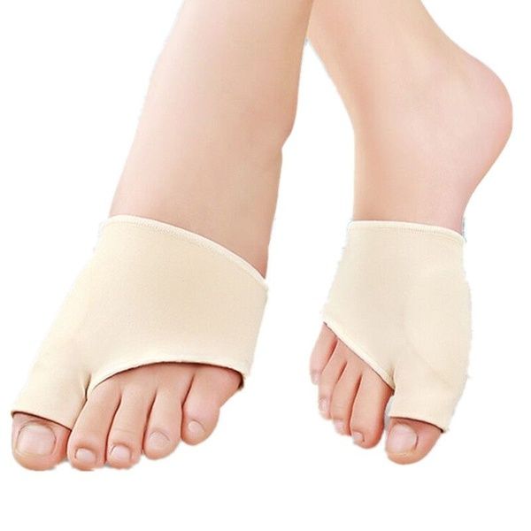 

2шт гель силиконовый носок бурсит большого пальца стопы обезболивающие выпрямители сепараторы выравнивание колодки лечение ног перекрытие ко, Black;white
