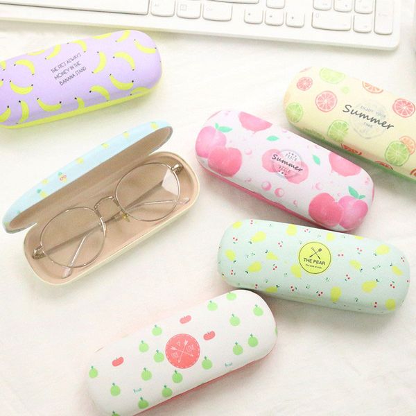 

sunglasses box eye glasses case fruit pattern 1pcs eyewear protector pu leather portable candy color goggle ctorage box