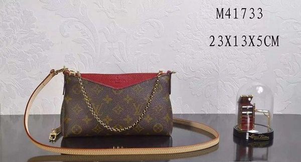 

m41733 b pallas cluth handbag multi-functional dinner bag oxidized real leather shoulder bag cross body messenger bags