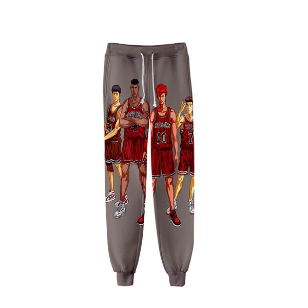 

2019 slam dunk pants men hip hop pants trousers kpop fashion casual casual warm slim slam dunk, Black