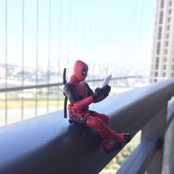 Deadpool Action Figure Sitting Posture modèle Anime x-men mini poupée jouets 7 cm