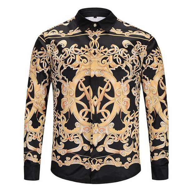 

2020 mens casual shirt long sleeve designer slim fit, White;black