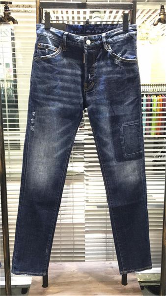 

20s new arrival d2-mens designer jeans dark black embroidery style fashion stripes mens jeans motorcycle biker causal hip hop sold #046, Blue