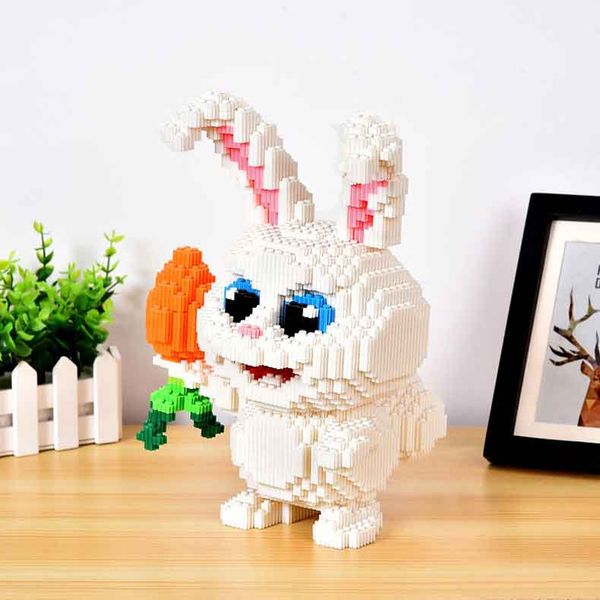 

5200pcs kids building blocks children's puzzle building blocks gift box set diy toys children gifts birthday gifts kids toy white rabbi