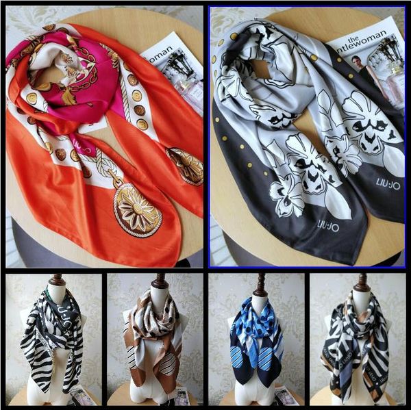 

2019 -italian fashion brand liu.jo women's scarves, summer fashion scarves high quality, Blue;gray