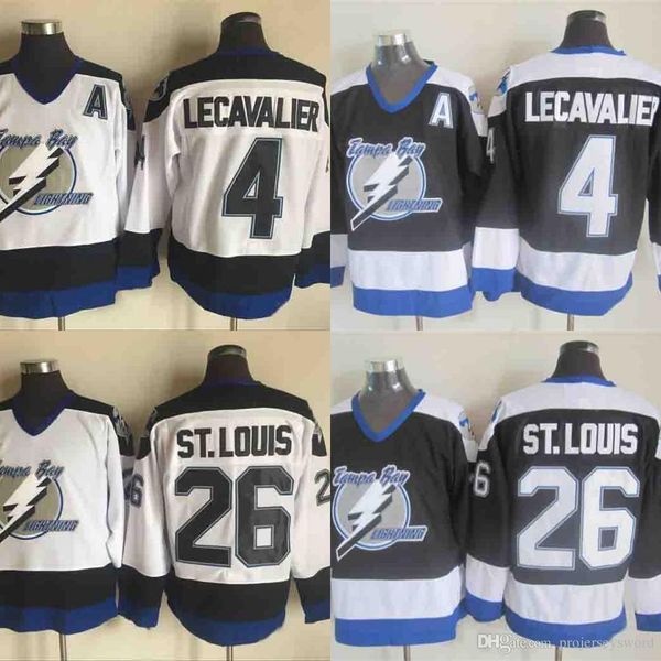 

Tampa Bay Lightning Jersey 4 Vincent Lecavalier 26 Martin St.Louis 100% Stitched Hockey Jerseys Mix Order Black White Fast Shipping