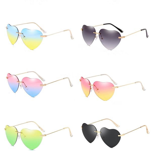 

корея тенденция 2020 новое сердце-образный sunglasee женщина зеркало цель #15919, White;black