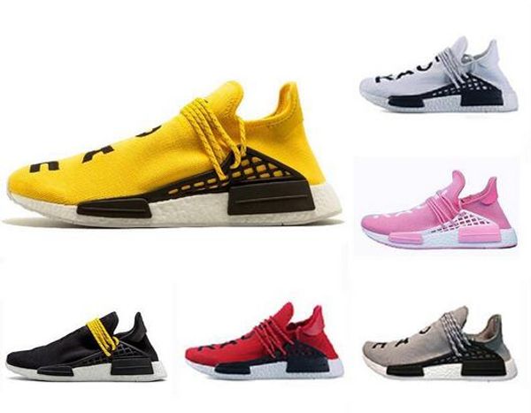 

new human race hu pharrell williams men women running shoes nerd black blank canvas homecoming solar pack mother mens trainer sports sneaker