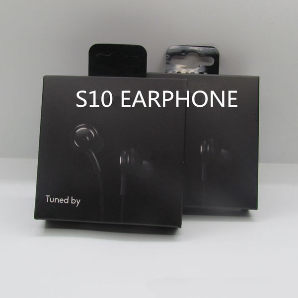 

2019 box s10 headphone 3.5mm in-ear earphones earbuds with mic & remote volume control for samsung s10 s10+ s8 with retail package