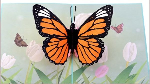 

Hollow Butterfly Style 3D Pop Up Filding Type Greeting Card Paper Cut Handmade Cards Carton Style Birthday Souvenirs Gift 01
