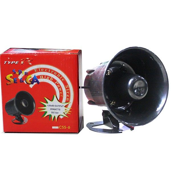 

automotive truck vehicle loud horn 12v 110db siren 6 sound speaker megaphone alarm security horn warning alarm loudspeaker car