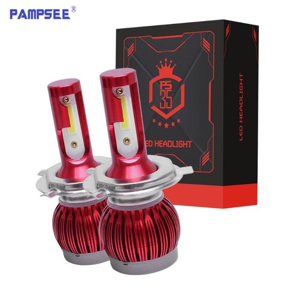 

pampsee 2xled h4 h7 h1 h11 9006 9005 h9 9012 car led headlight lighting headlamp conversion kit cob bulb 80w 12000lm