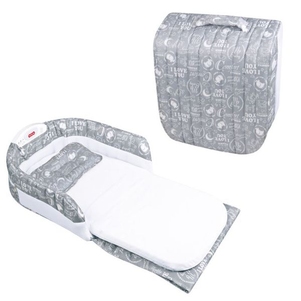 

Cloth ABS Plastic Cotton Material Mattress Baby Bed Half Encirclement Portable Folding Multi-Function With Music Night Light Bed