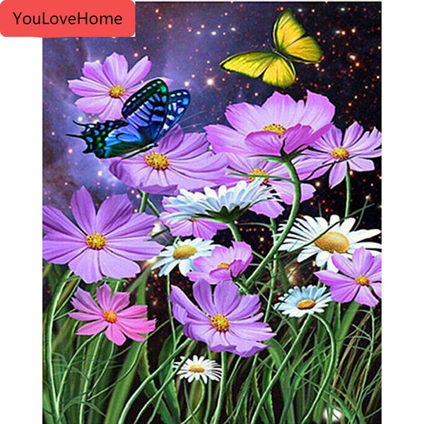 

живопись по номерам цветок бабочка ручная роспись искусство рассвет на холсте картина наборы diy украшения дома подарок современный домашний
