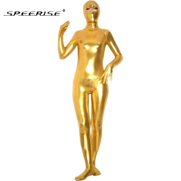 

women shiny metallic eyes open black zentai suit men one piece second skin tights full body zentai custom costumes