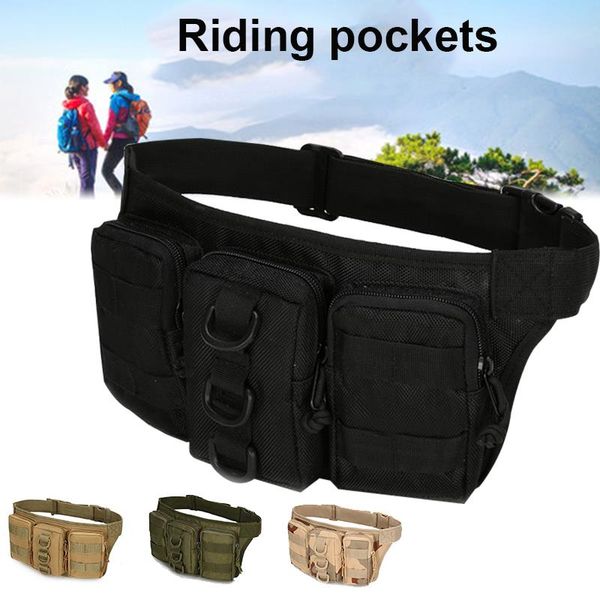 

polyester fiber 4 color sports pocket riding pockets tactical triple pocket portable cycling outdoors lightweight durable