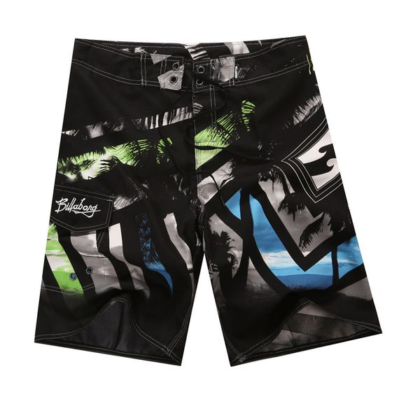 

twill sea view coconut trees quick-dry surfing beach shorts fitness men vacation short shorts swimware print beach pants