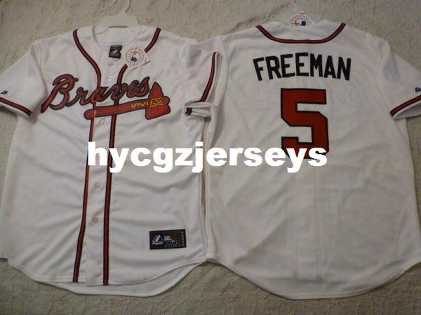 

baseball ab #5 freddie an sewn shirt jersey white mens stitched jerseys big and tall size xs-6xl for sale, Black;blue