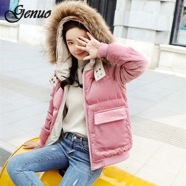 

2019 early spring new bread service gold velvet cotton clothing female korean version loose short cotton jacket ins coat, Tan;black