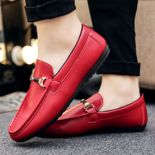 

leisure solid men light loafers spring autumm comfy fashion flat driving shoes classics soft concise slip on shoes, Black