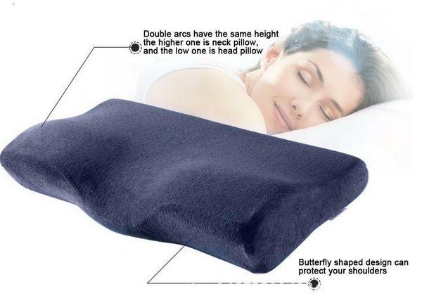 

home contour memory foam pillow orthopedic sleeping ergonomic for neck pain new