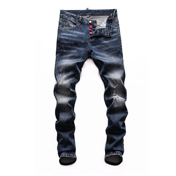 

mens designer jeans black luxury ripped skinny biker moto pants pour hommes men s hip hop denim rock revival ug, Blue