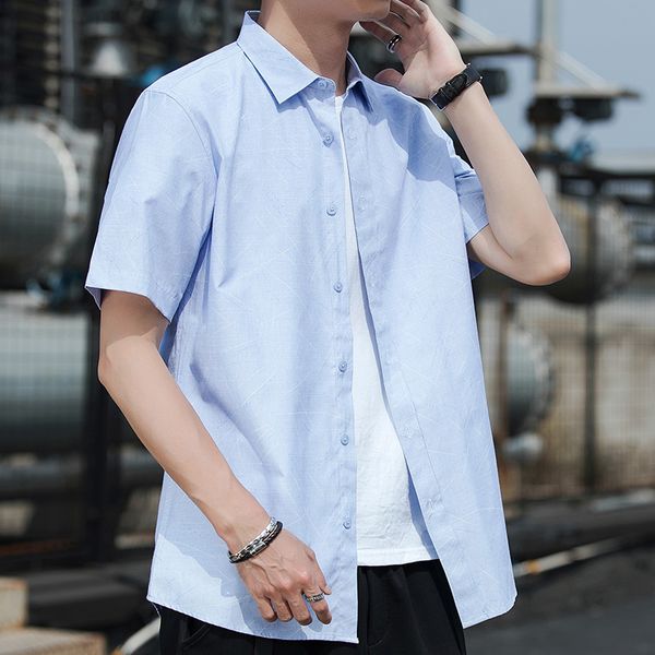 

ucak бренд хлопчатобумажная рубашка homme лето рубашка с коротким рукавом одежда отложной воротник полосатый мужская уличная одежда u6020, White;black