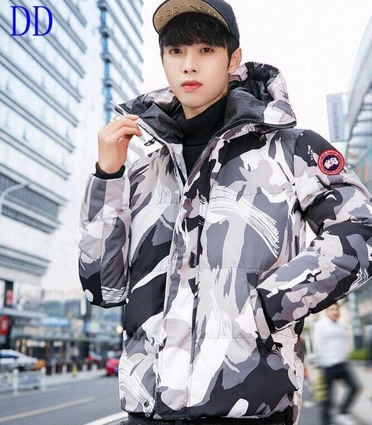

019wholesale men's new winter warm cotton padded men's thermal hat zipper jacket men's short cotton padded clothes mens winte, Black