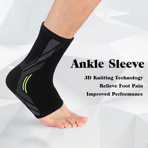 

new 1pc sleeve elastic breathable for recovery joint pain basket femme foot sports socks ankle brace compression support, Blue;black