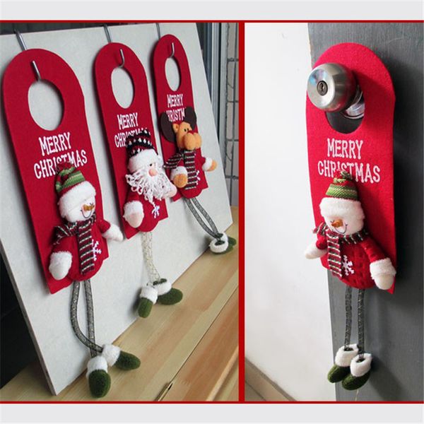 

christmas tree decor ornaments xmas home door decoration santa claus snowman reindeer door hanging pendant ornament