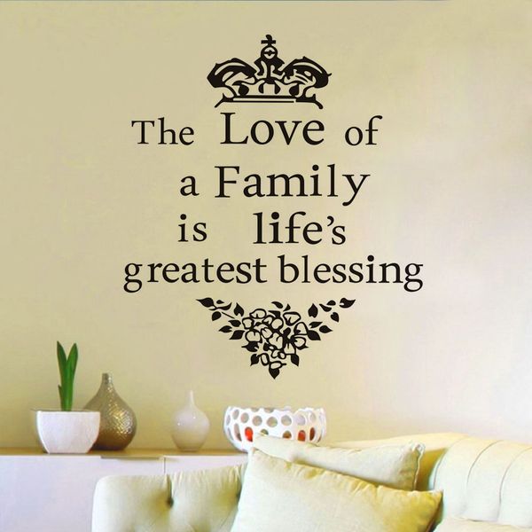 The Love A Family Is Life S Greatest Blessing Wall Sticker Wall Decal Removable Vinyl Home Decoration Art Wall Decor Removable Wall Stickers The Love A Family Is Life S Greatest Blessing Wall Sticker Wall Decal Removable Vinyl Home Decoration Art Wall Decor Removable Wall Stickers