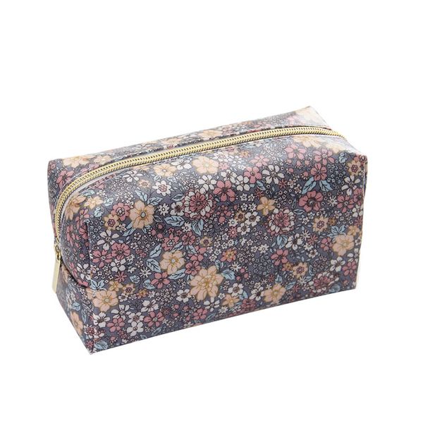 

1 pc cartoon cosmetic bag fish pattern women make up bag travel floral toiletry floral