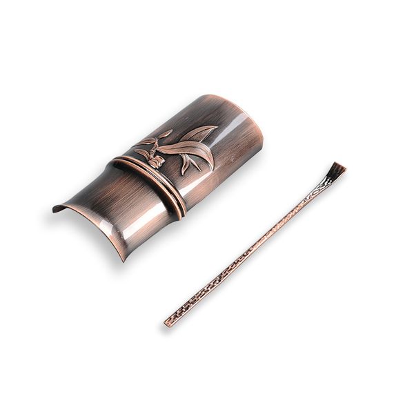 

2pcs/set copper tea scoop spoon tea leaves chooser holder chinese kongfu tea accessories tools