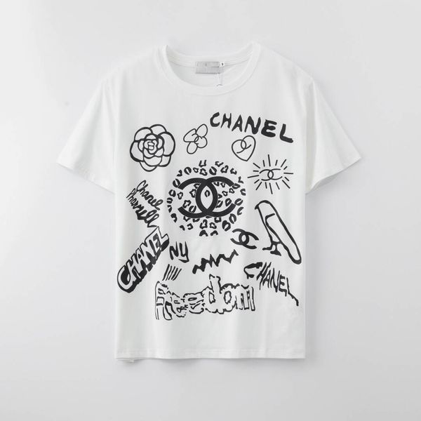 

luxury men's designer t-shirt summer printing designer t-shirt hip hop fashion men's and women's short sleeve t-shirt size, White;black